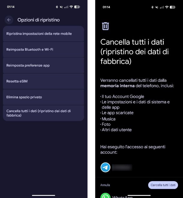 Come ripristinare Android allo stato di fabbrica