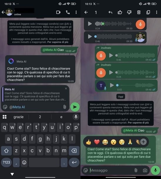 Taggare messaggio WhatsApp Android