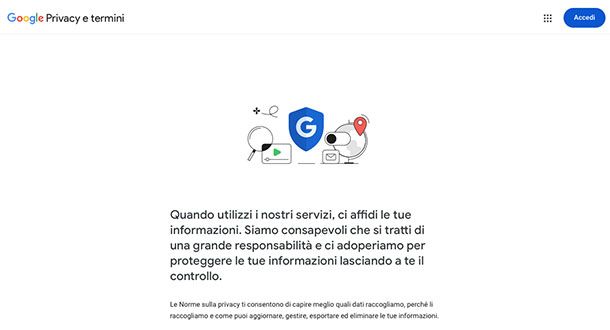 Leggere le politiche e le informative sulla privacy