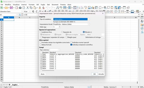 libreoffice csv