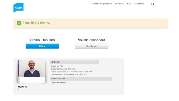 sito Blurb pagina acquisto prodotto