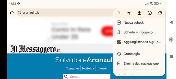 Google Chrome su smartphone