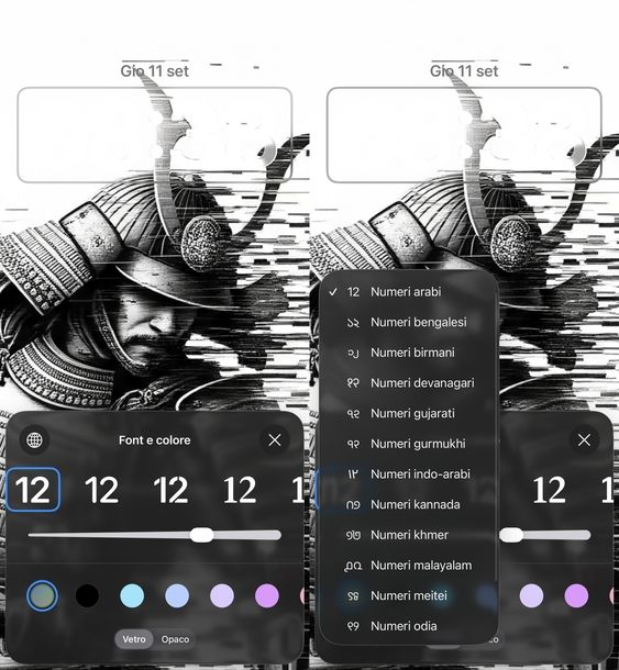 Cambiare colore ora iPhone schermata di blocco