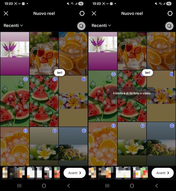come fare Reel con 50 foto Instagram