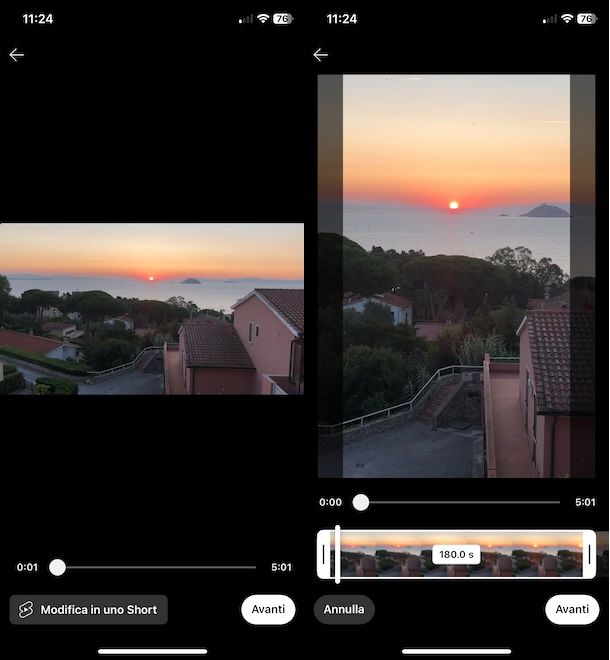 Caricare short su YouTube