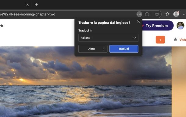 Tradurre storie su wattpad Microsoft Edge PC