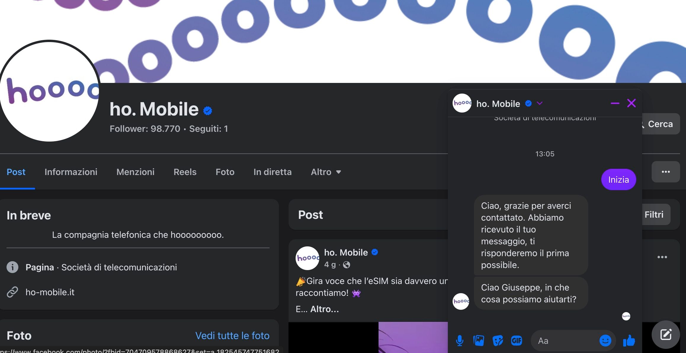 come parlare con un operatore della ho mobile