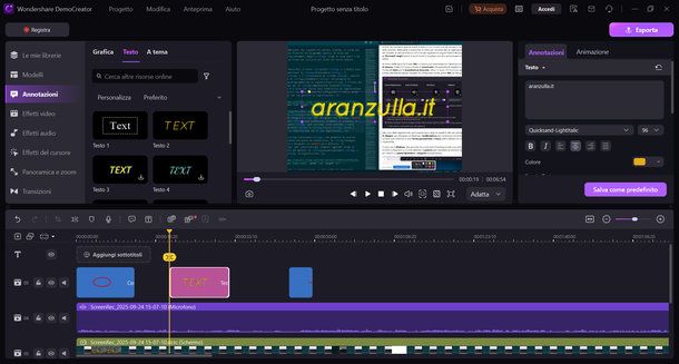 Editor video di Wondershare DemoCreator 8