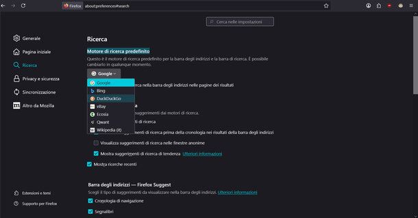Come impostare DuckDuckGo su Firefox