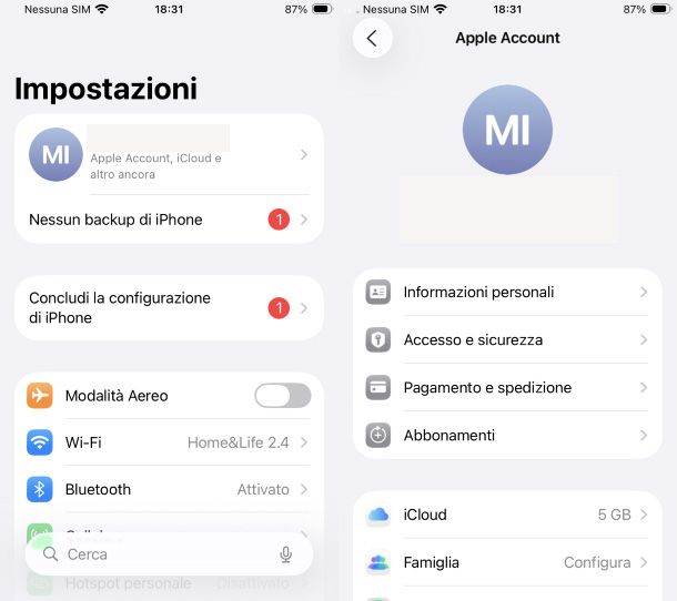 Controllo Apple ID