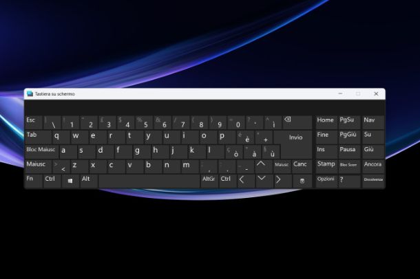 Tastiera virtuale Windows