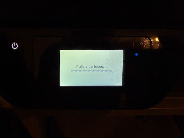 Pulire ugelli stampante HP pannello di controllo