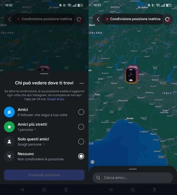 Come attivare la Mappa di Instagram