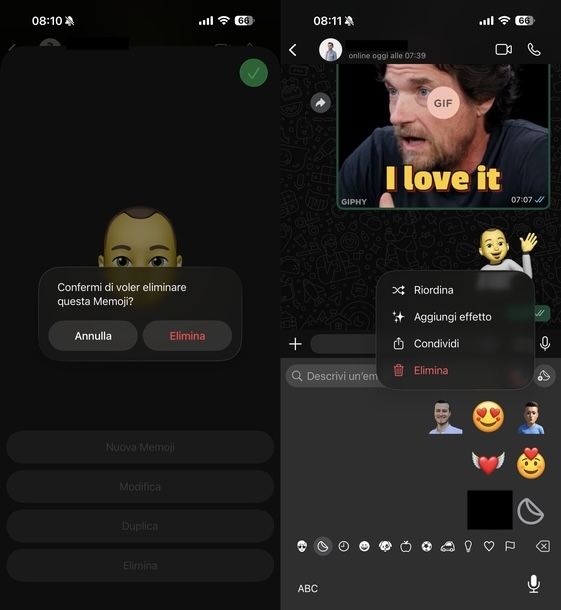 Eliminare emoji recenti tastiera iPhone