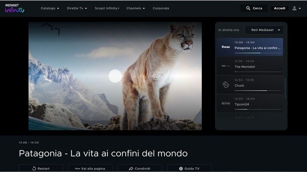 vedere Focus su PC diretta