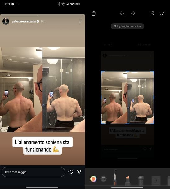 Salvare storie Instagram altri screenshot Android