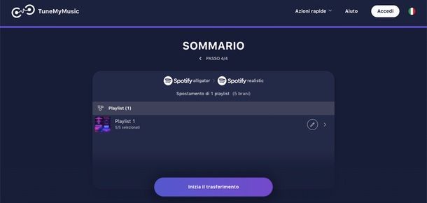 Tune My Music per esportare playlist Spotify su Spotify