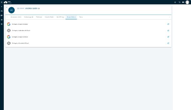 Collegamento account esterni