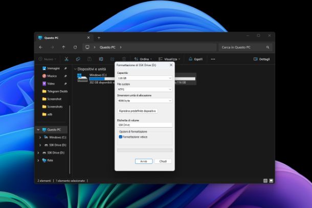 Utilità formattazione dischi