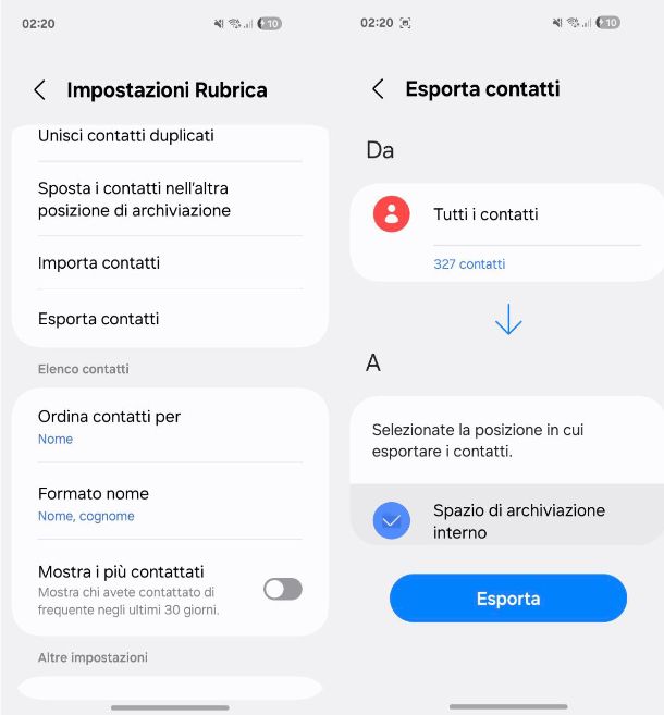 Come trasferire rubrica da Samsung a iPhone importazione manuale