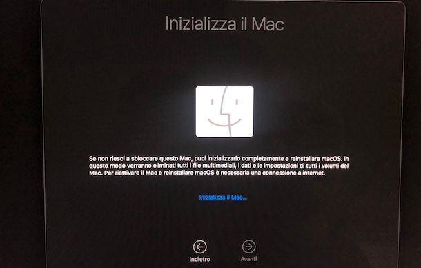 Inizializzare Mac senza password