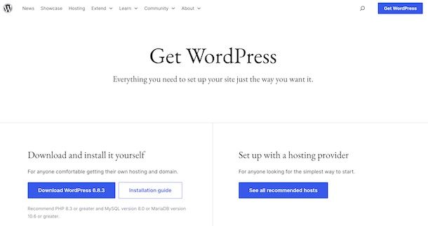 Scaricare WordPress