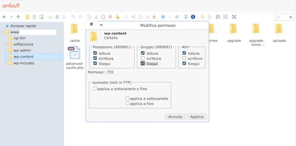 Installare WordPress su hosting Windows su Aruba
