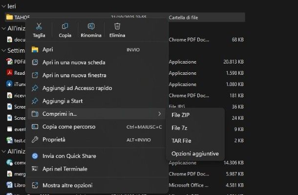 Compressione Windows 11