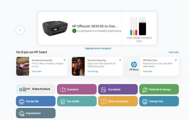 Installare scanner stampante HP Windows