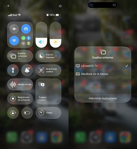 Collegare Telegram dal telefono alla TV Duplica schermo