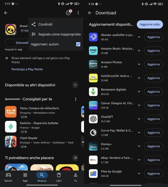 Aggiornare Brawl Stars Android