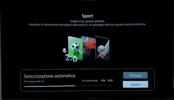 Sintonizzare canali automaticamente Smart TV LG