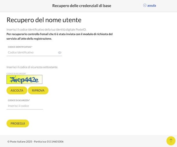 Come recuperare PosteID