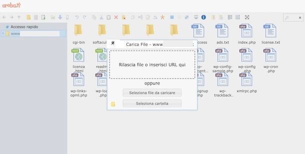 File Manager su Aruba