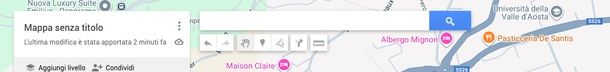 barra strumenti Google My Maps
