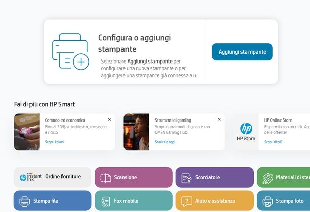 Installare scanner stampante HP Windows