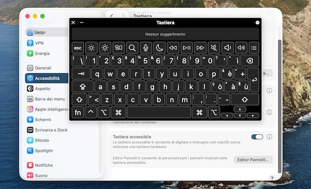 Come usare il Mac senza tastiera
