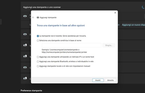 Installare scanner stampante Brother Windows