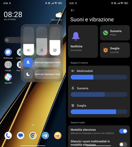 Alzare volume sveglia Xiaomi