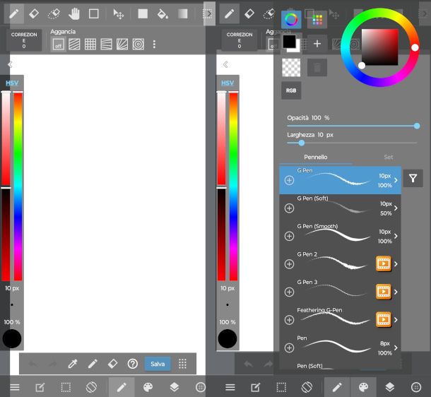 schermate app Medibang