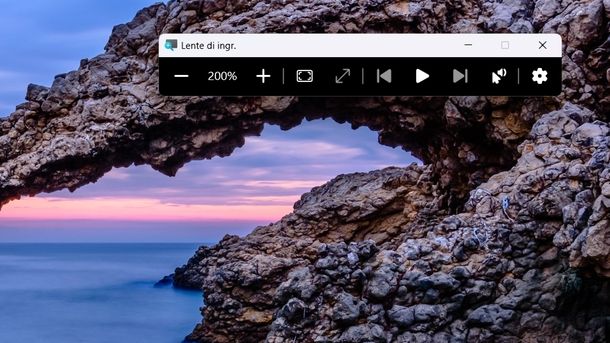 Ingrandire schermo PC Windows