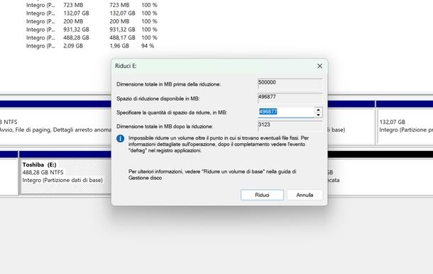 Gestione disco Windows