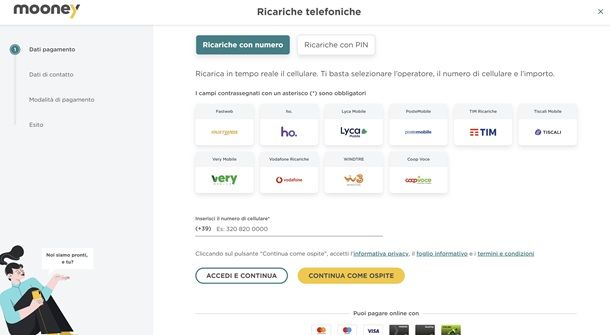 Come fare ricarica ho