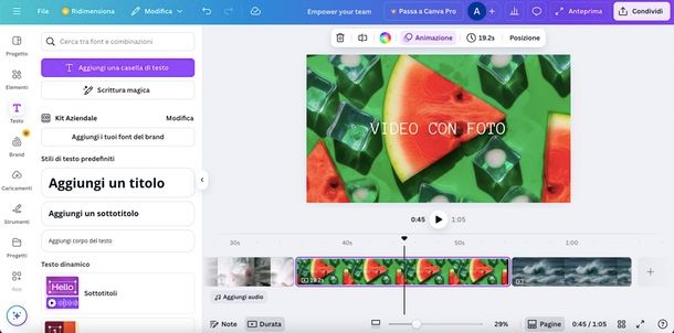 video con foto
