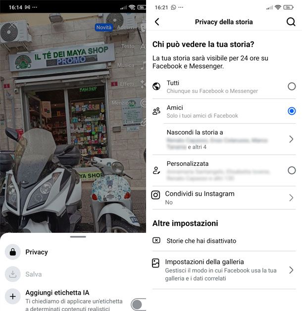 Privacy Storie Facebook