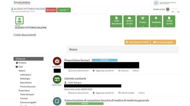 Accedere Fascicolo Sanitario Emilia-Romagna con SPID sito