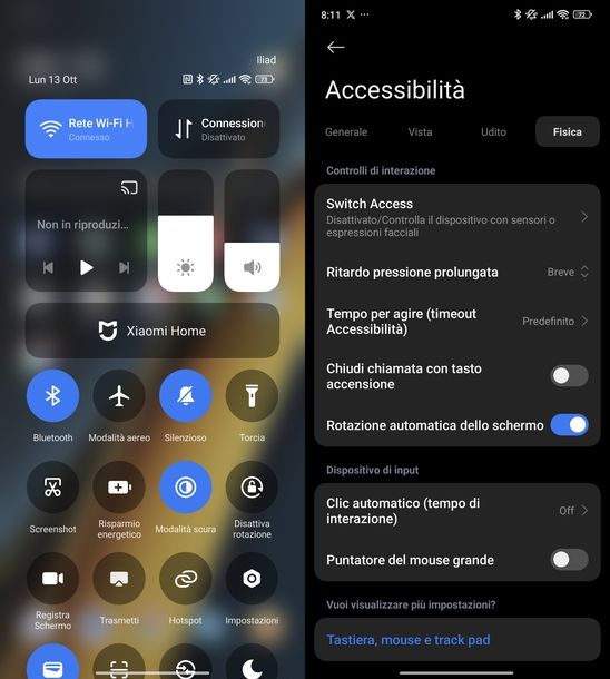 Ribaltare schermo Xiaomi