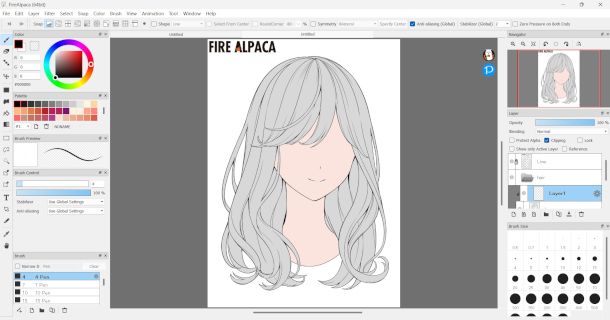 interfaccia Fire Alpaca