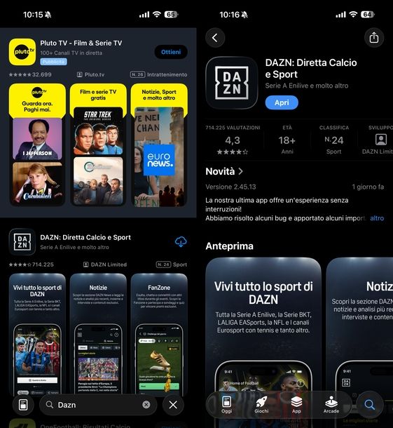 Scaricare DAZN iOS