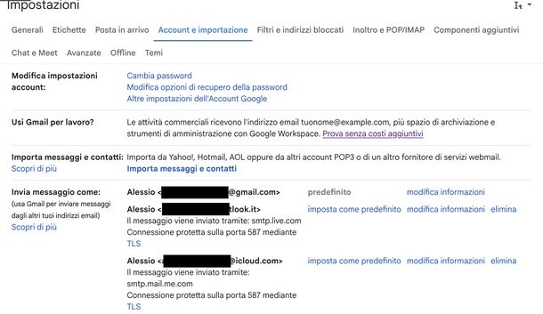 Modificare nome associato Gmail Web